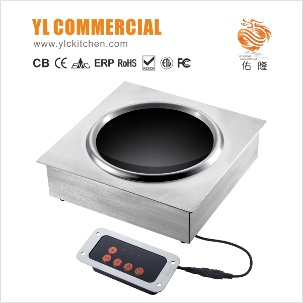 1.8KW 3.5KW 5KW Built-in Wok Commercial Induction Hob Chafing Dish Catering Buffet Food Warmer Heavy Duty Kitchen Equipment C3501-STW2