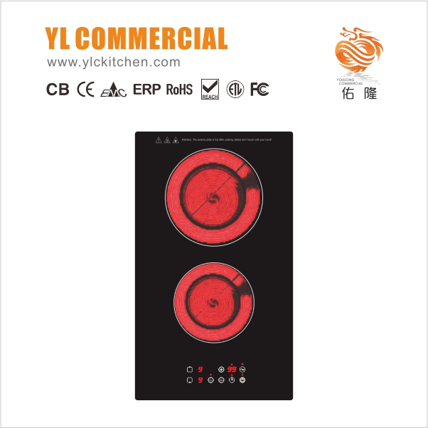 Built-in Vertical Double Burners Infrared Cooker